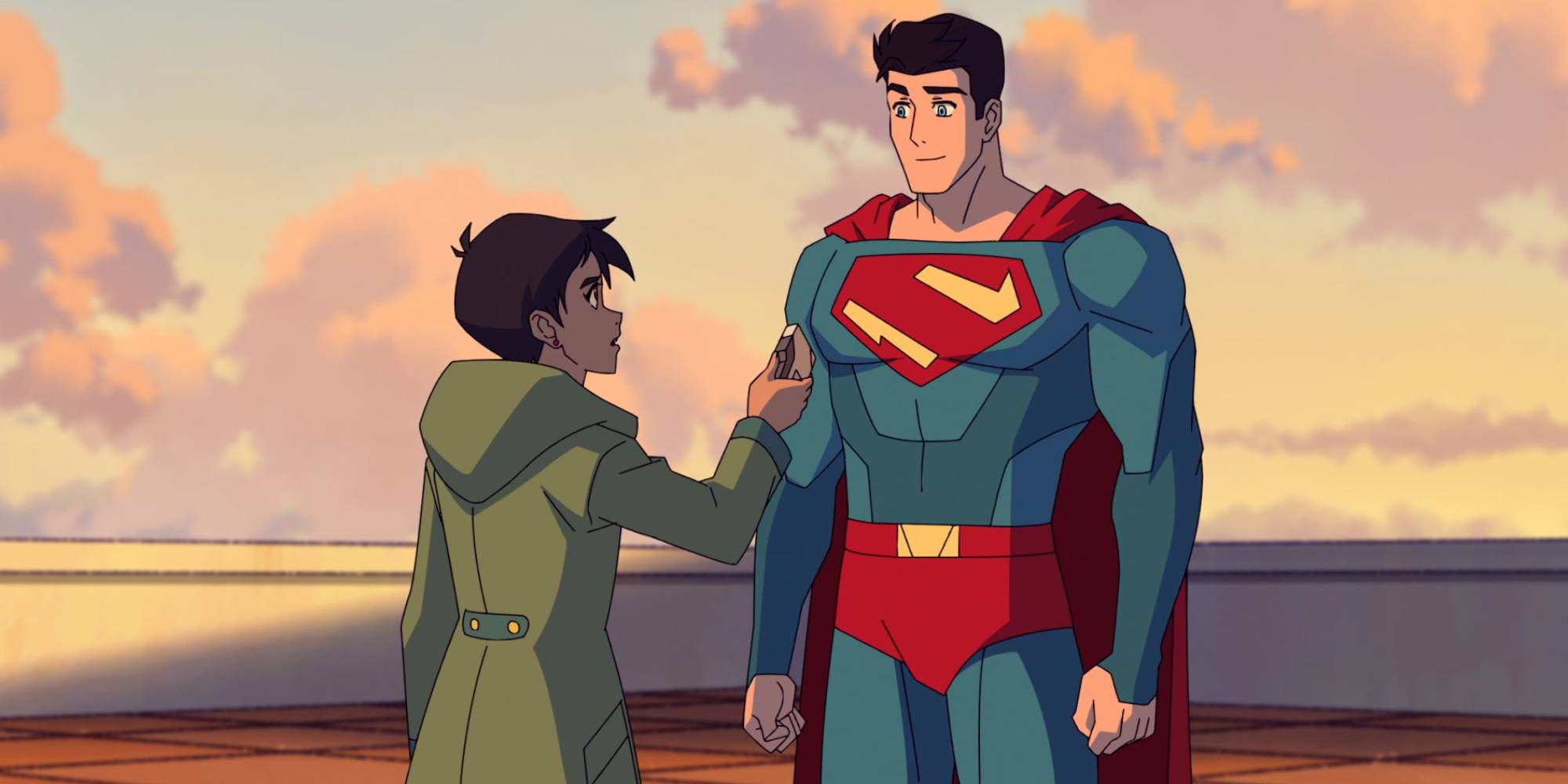 Cena de My Adventures with Superman, produção que inaugurou o universo compartilhado da DC