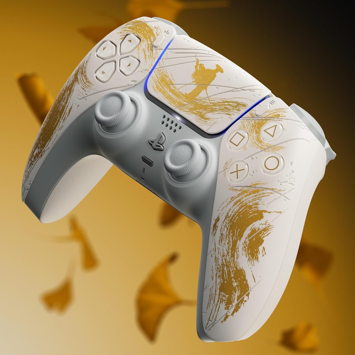 Controle Sem Fio Dualsense® – Edicao Limitada Ouro Ghost Of Yotei Playstation 5 9
