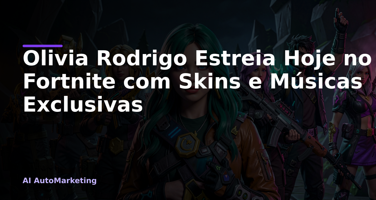 Olivia Rodrigo Estreia Hoje no Fortnite com Skins e Músicas Exclusivas